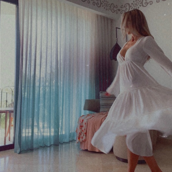 Billabong Dresses & Skirts - Billabong x Salty Blonde White Cover Up Dress
